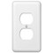 Amerelle Wall Plate, Number of Gangs: 1 Steel, White 935DW - alternate 2